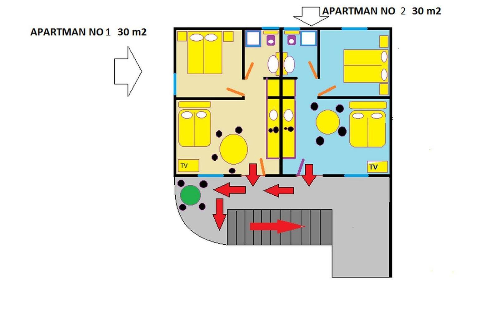 Plavi Val Apartments Tribalj 外观 照片